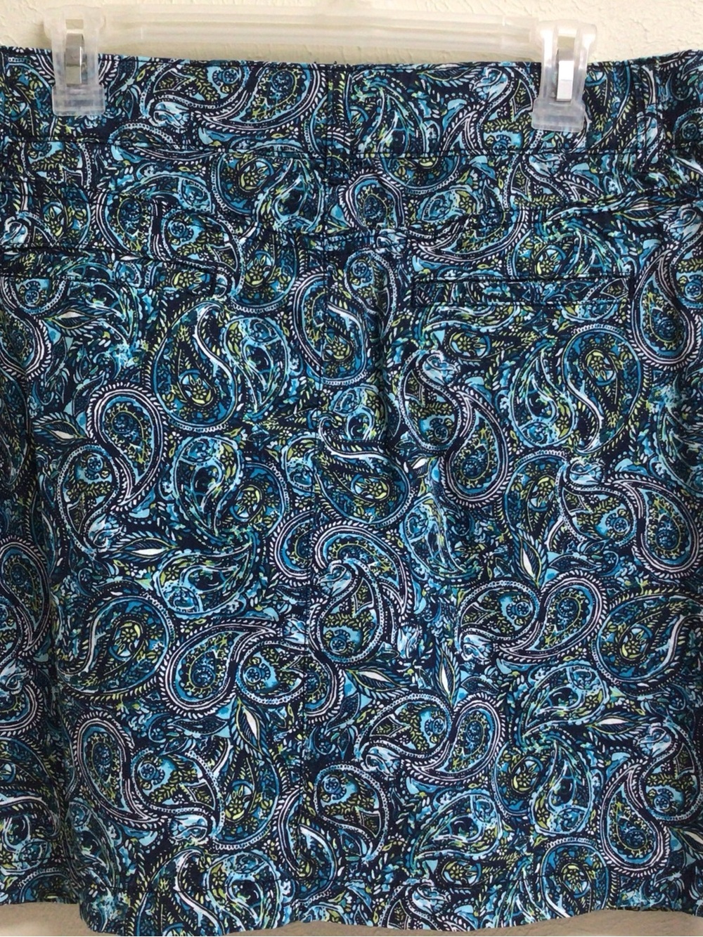 croft & barrow Navy and Blue Paisley Skort